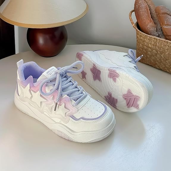 Shoes Womens Colorful Platform Walking Sneakers Comfortable Y2k Cute Shoes