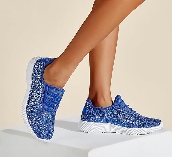 Fashion Glitter Sneakers for Women Silp On Running Shoes