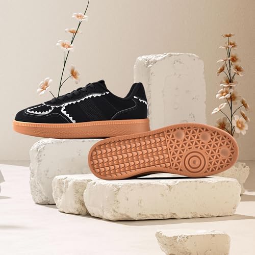 Women's Ribbon Lace-Up Fashion Sneakers Arch Support