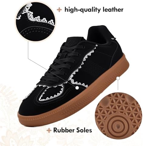 Women's Ribbon Lace-Up Fashion Sneakers Arch Support