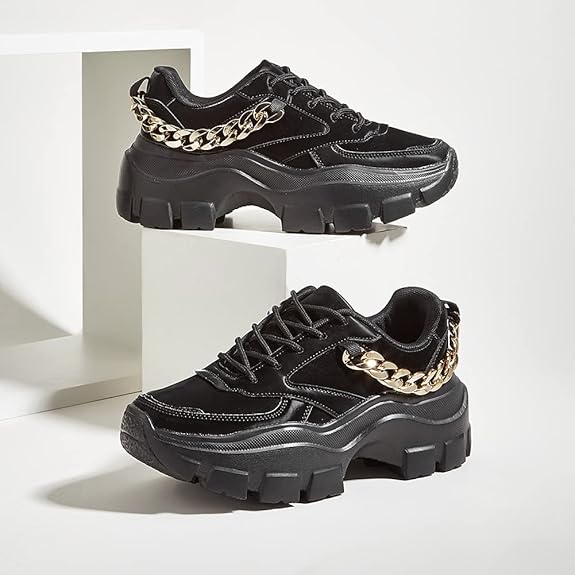 Women Chunky Platform Dad Colorblock White Neon Green Fuchsia Hologram Silver Casual Lace-Up Walking Sneakers