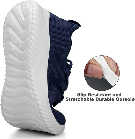 Womens Slip On Running Shoes Non Slip Walking Shoes Lightweight Gym Workout Shoes