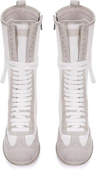 Womens Lace Up Sport Boots Fashion High Top Sneakers Casual