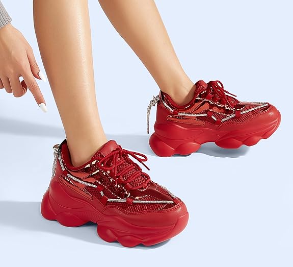 Women's 90s Chunky Sneakers Sparkly