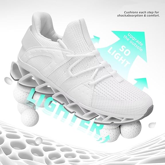 Mens Walking Blade Shoes Slip on Fashion Running Tennis Sneakers