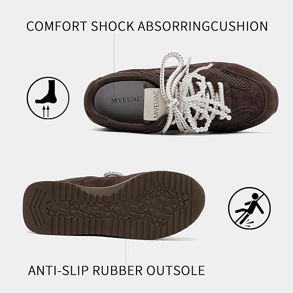 Leather Casual Shoes Tennis Low Top Shoes Womens Lace Up Sneakers