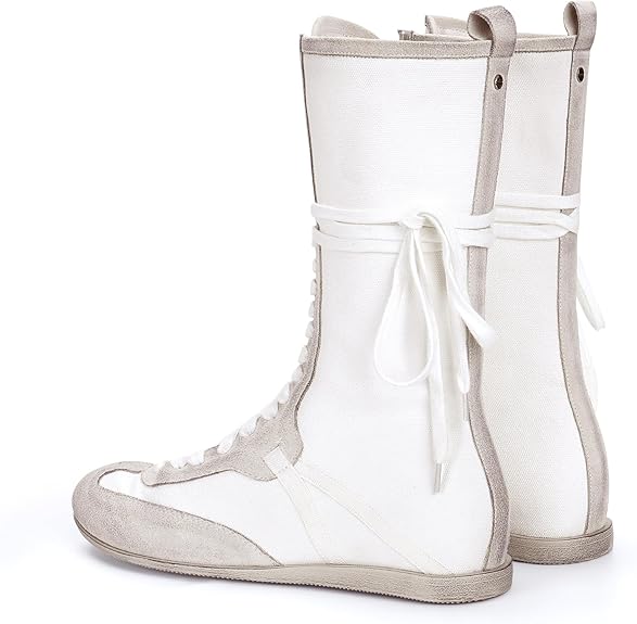 Womens Lace Up Sport Boots Fashion High Top Sneakers Casual