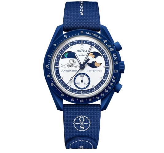 Swatch x Omega Bioceramic Moonswatch Mission To Earthphase Moonshine Snoopy Gold