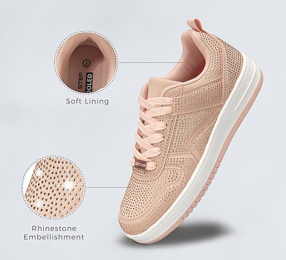 Women Fashion Sparkle Rhinestone Sneakers