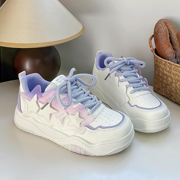 Shoes Womens Colorful Platform Walking Sneakers Comfortable Y2k Cute Shoes