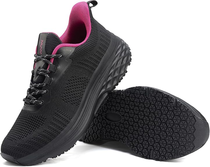Womens Non Slip Work Shoes Water Resistant Walking Sneakers