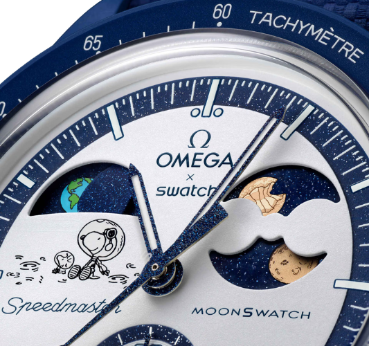 Swatch x Omega Bioceramic Moonswatch Mission To Earthphase Moonshine Snoopy Gold