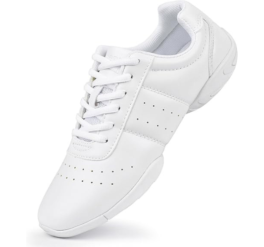 Cheer Shoes for Youth Girls White Cheerleading Athletic Dance Shoes Tennis Sneakers
