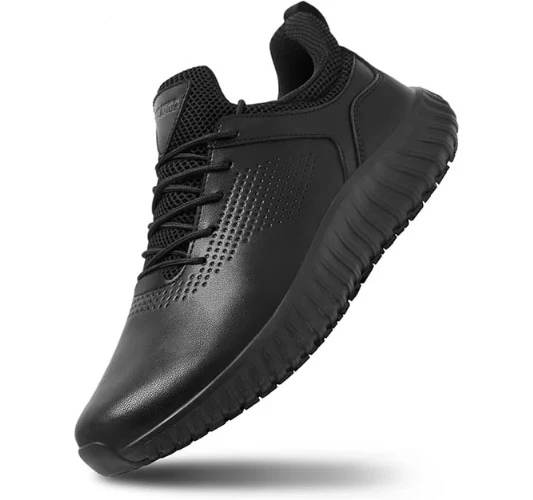 Men's Non Slip Work Shoes Lace Up Slip Resistant Sneakers Waterproof