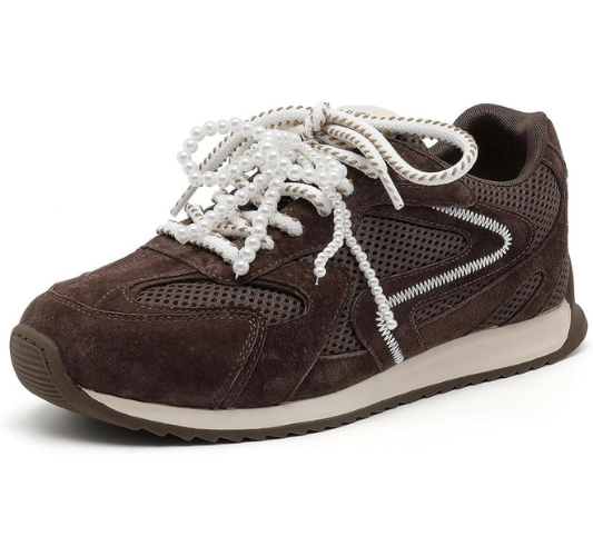 Leather Casual Shoes Tennis Low Top Shoes Womens Lace Up Sneakers